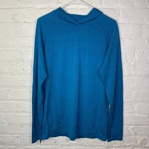 Lululemon Metal Vent Tech Hoodie Mens‎ Size Medium Long Sleeve Blue